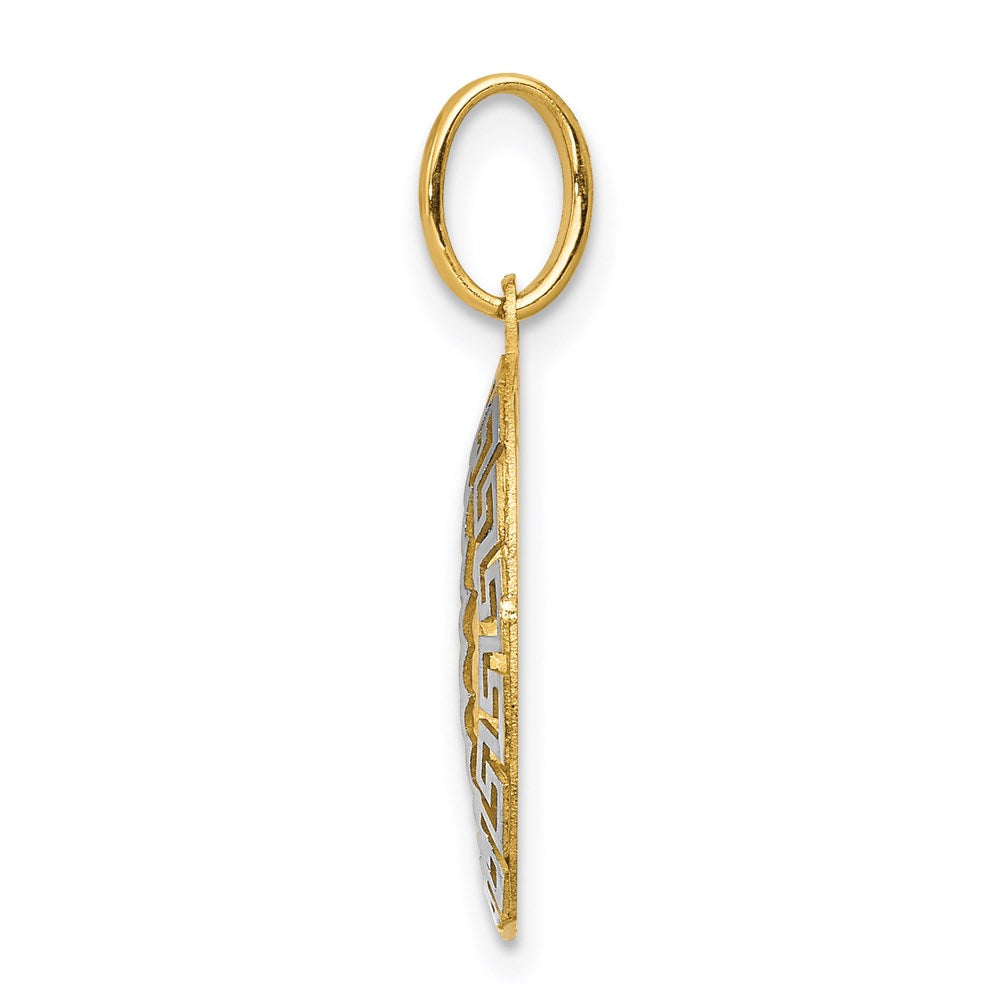 14k Two-Tone Our Lady Of Guadalupe Semi-solid Pendant