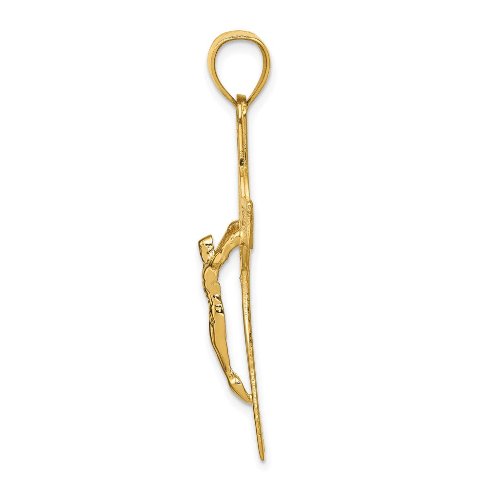 14k San Benito 2-Sided Crucifix Pendant