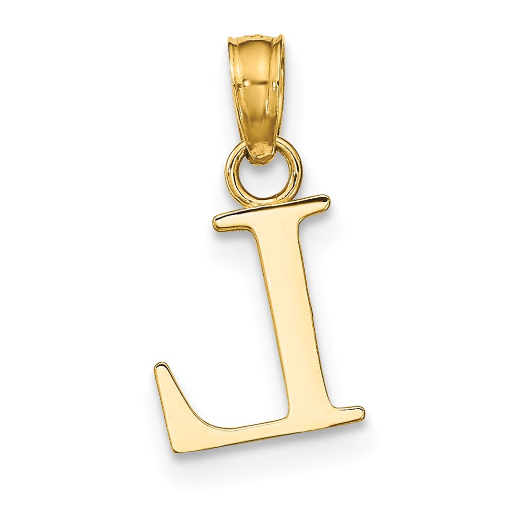 14k Polished Block Letter L Initial Pendant