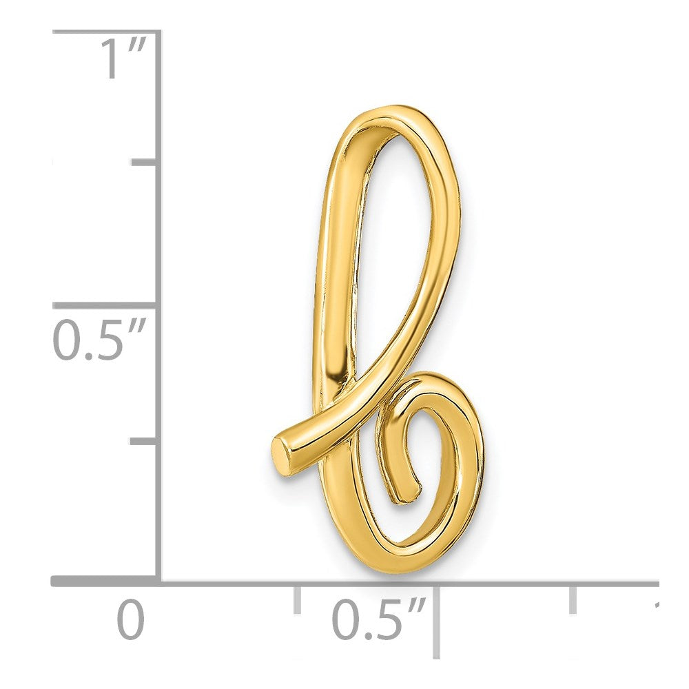 14k Polished Letter B Initial Slide