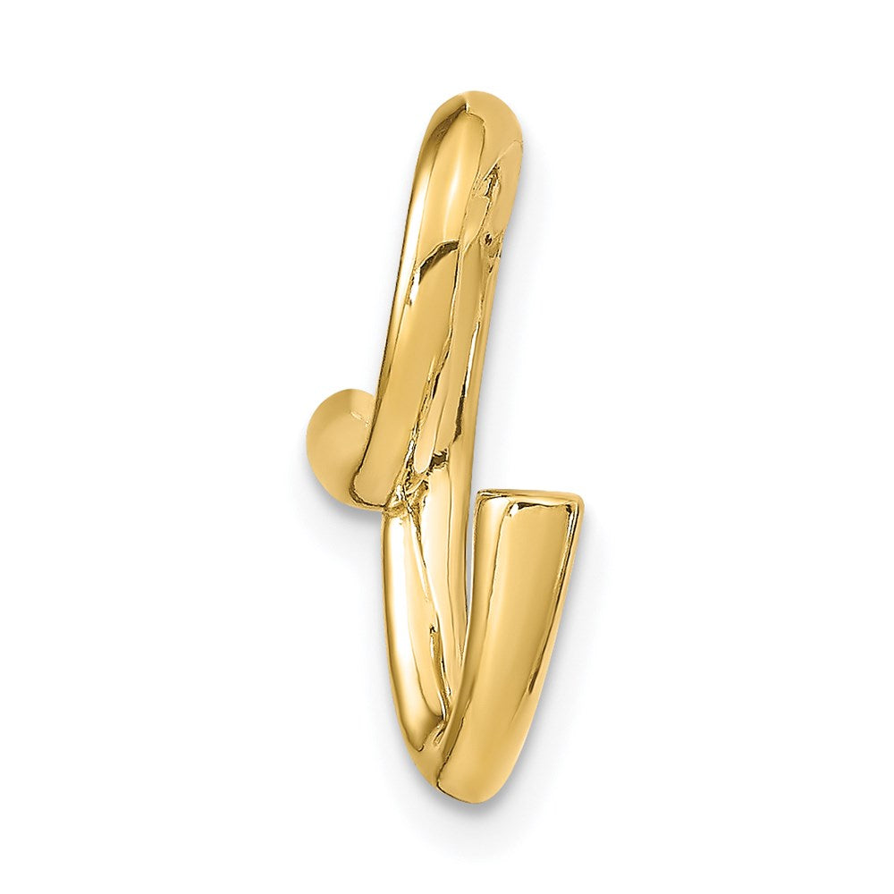 14K Polished Letter E Initial Slide