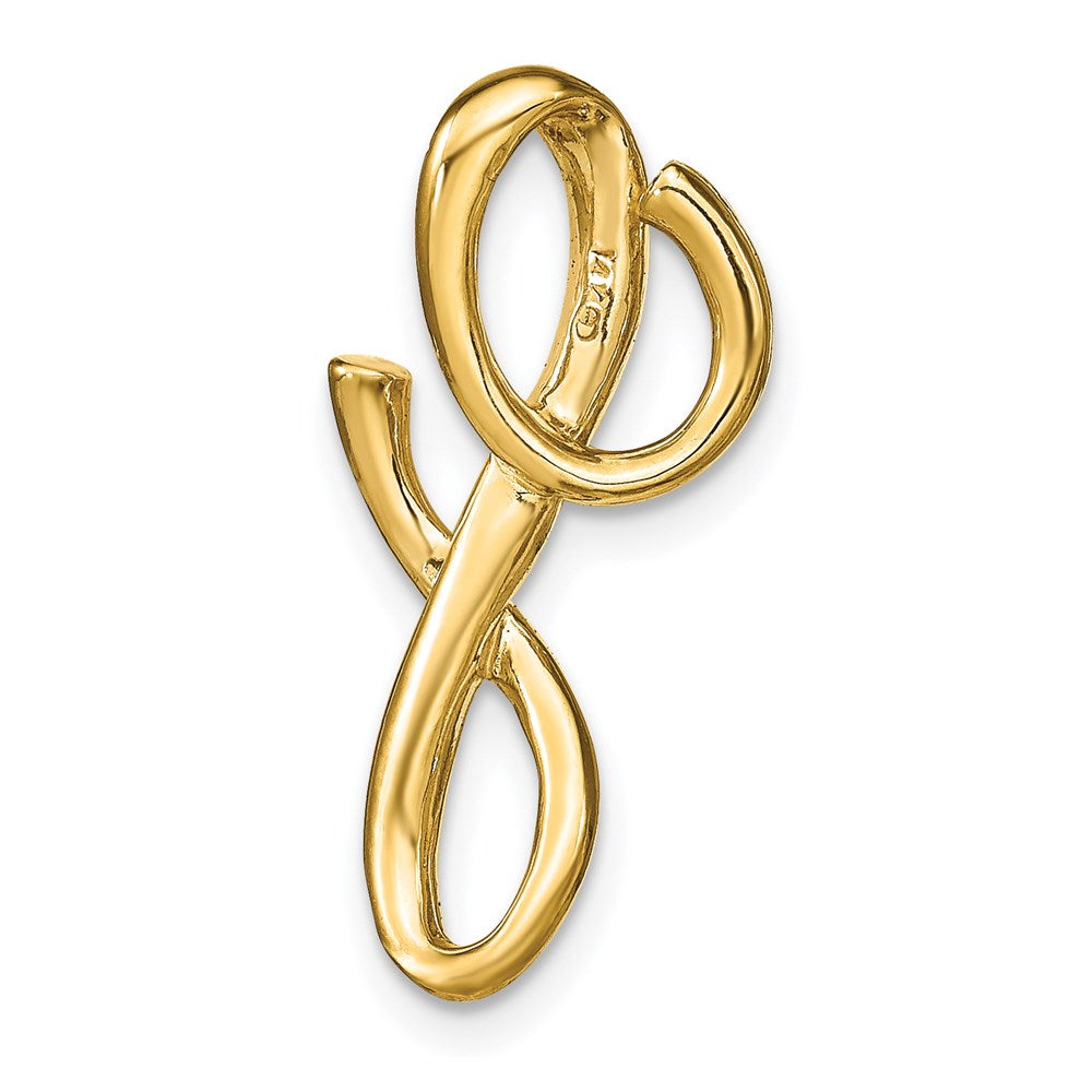 14K Polished Letter G Initial Slide
