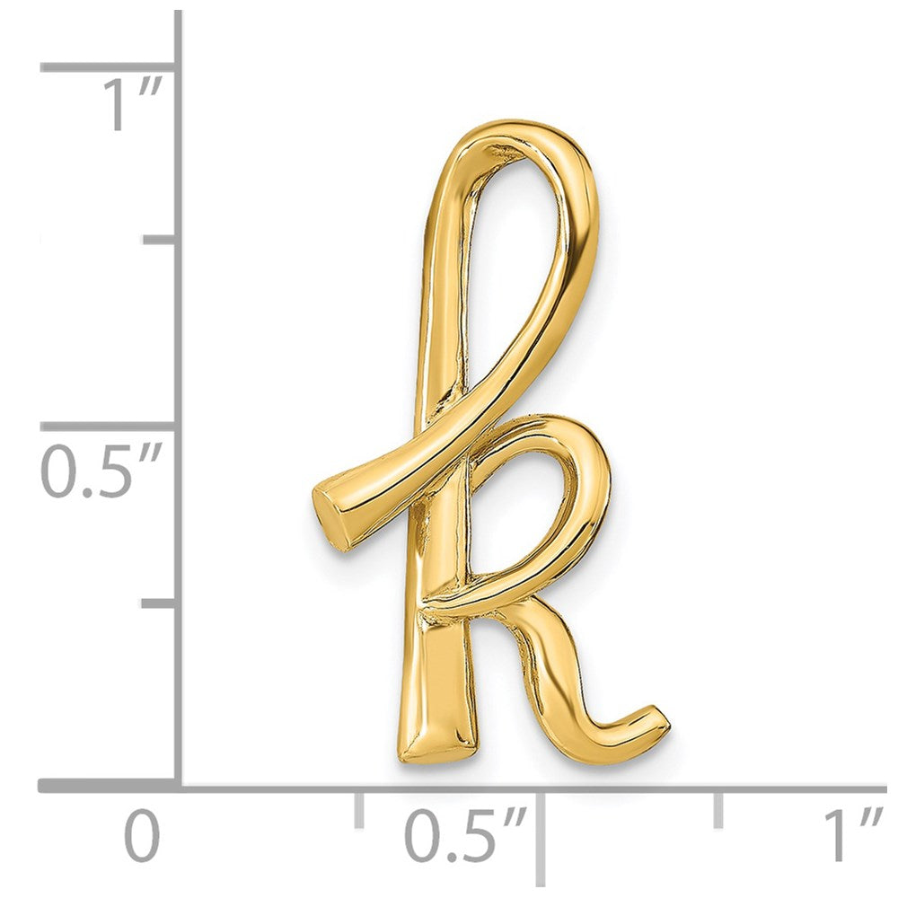 14K Polished Letter K Initial Slide