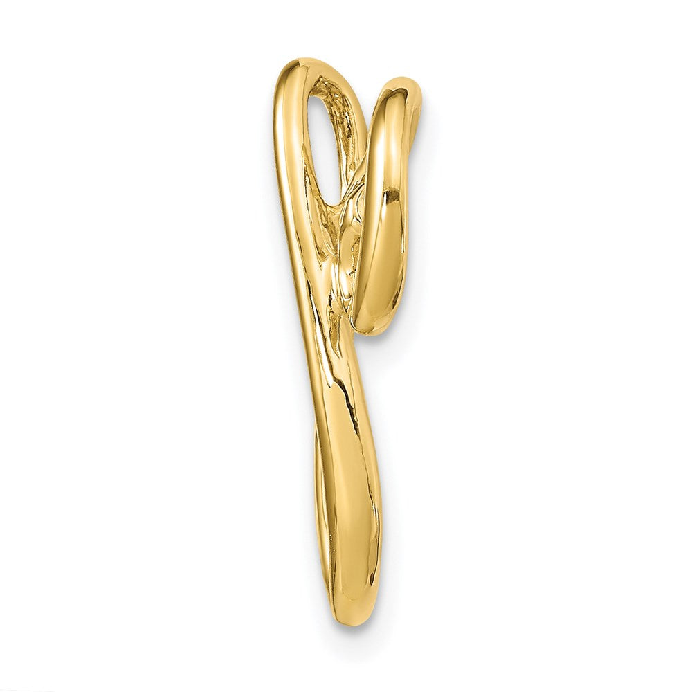 14K Polished Letter P Initial Slide