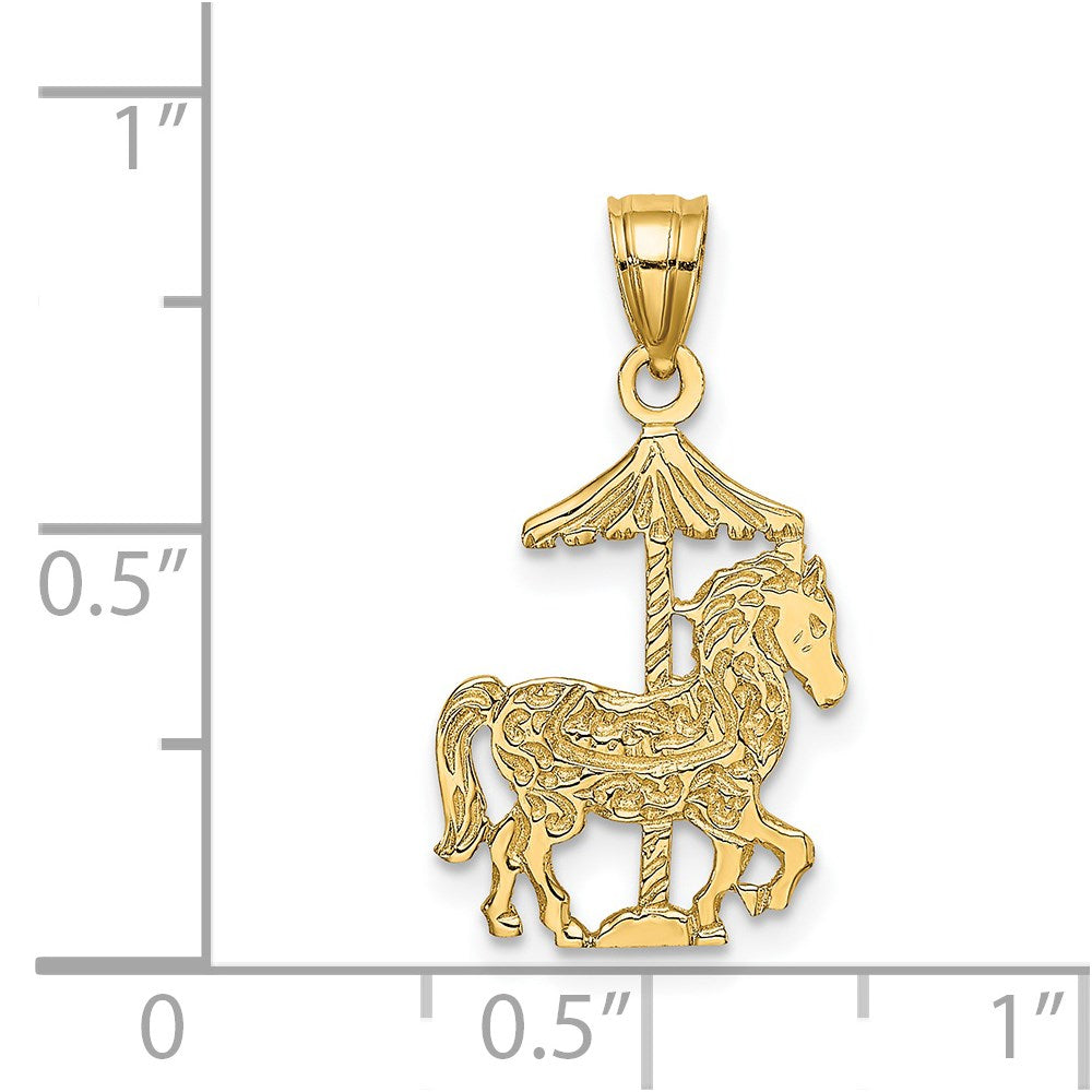 14K Carousel Horse Charm