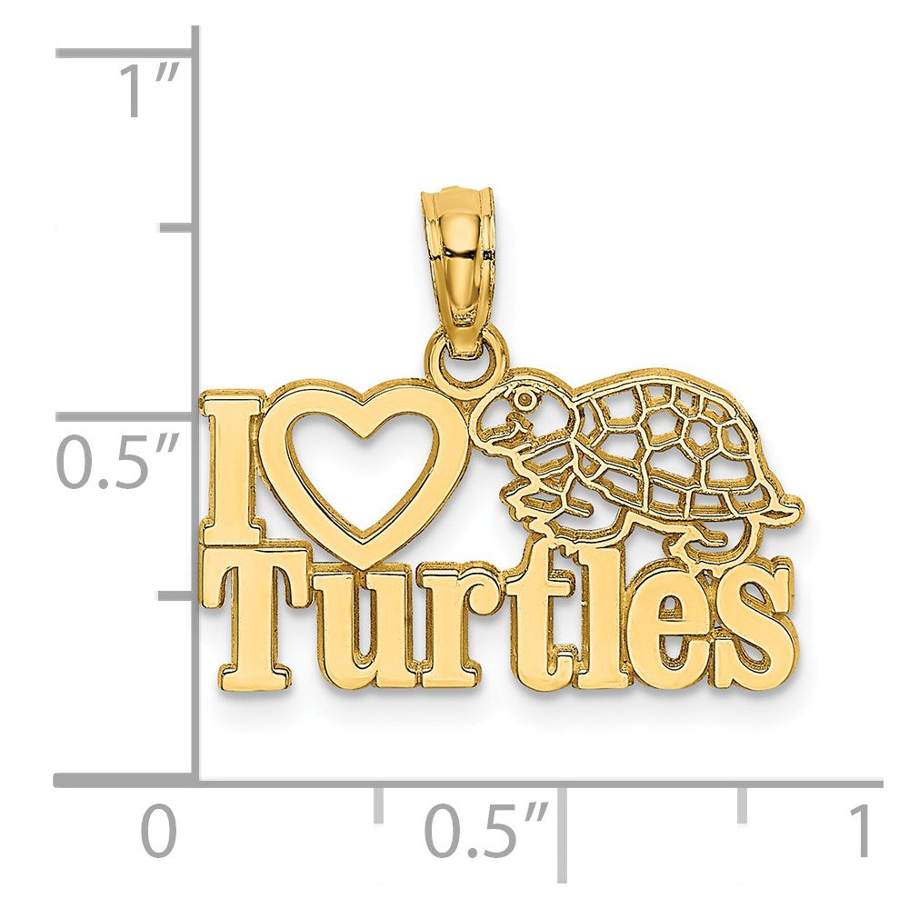 14K I HEART TURTLES Charm