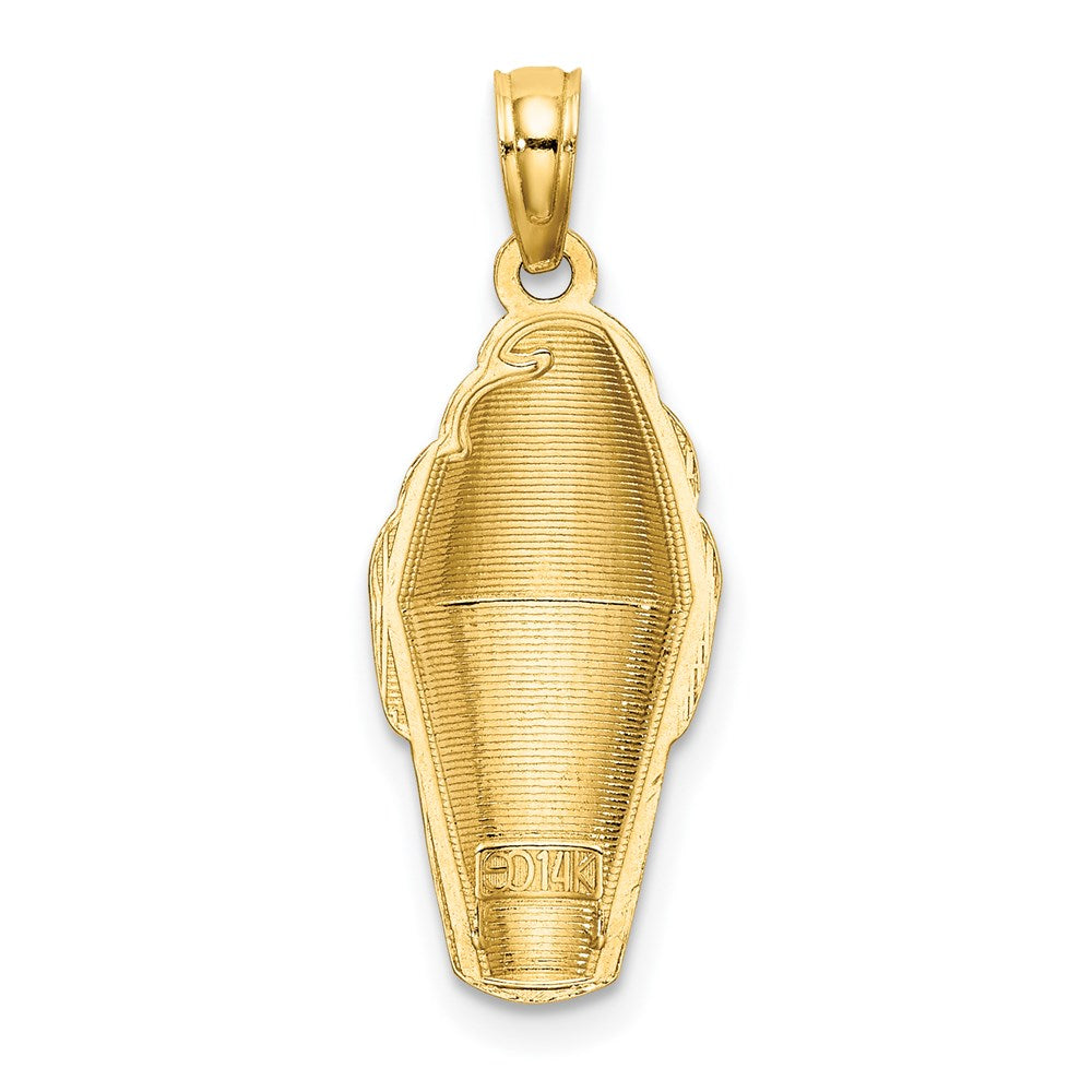 14K w/Brown Enamel Chocolate Ice Cream Cone Charm