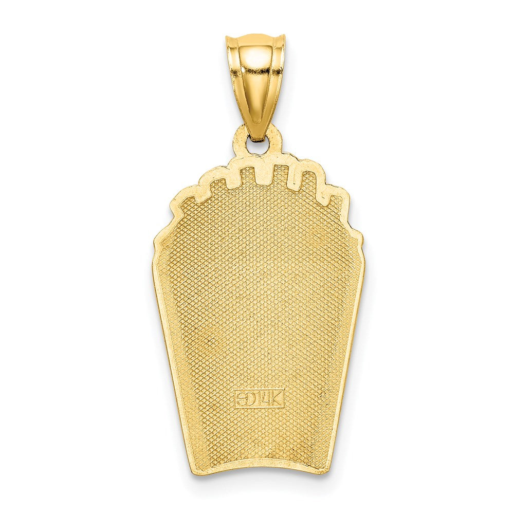 14K w/Enamel French Fries Charm