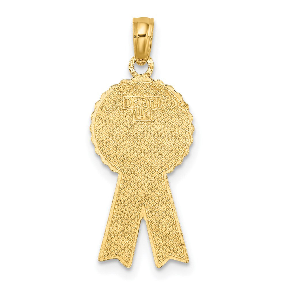 14K Enamel 1st PLACE Ribbon Charm