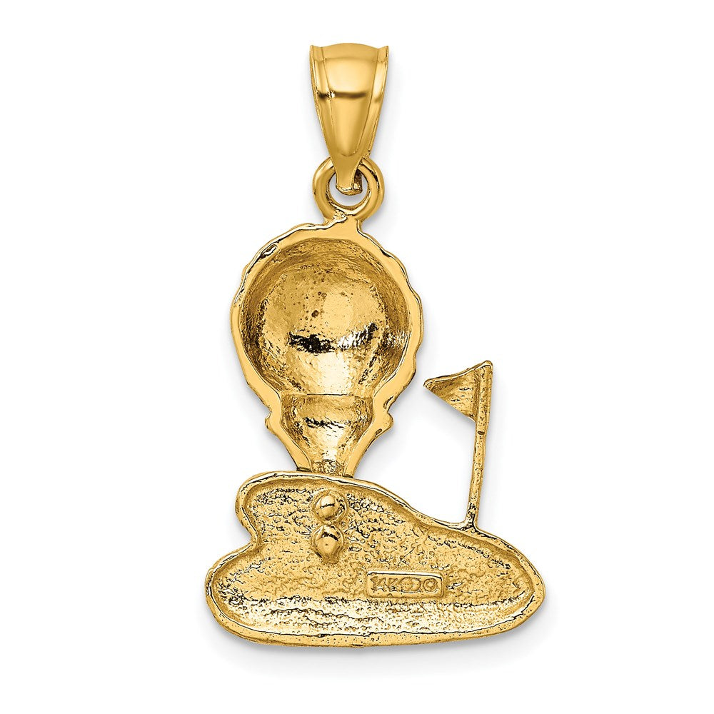 14K W/ Enamel and 2-D Golf Ball Charm