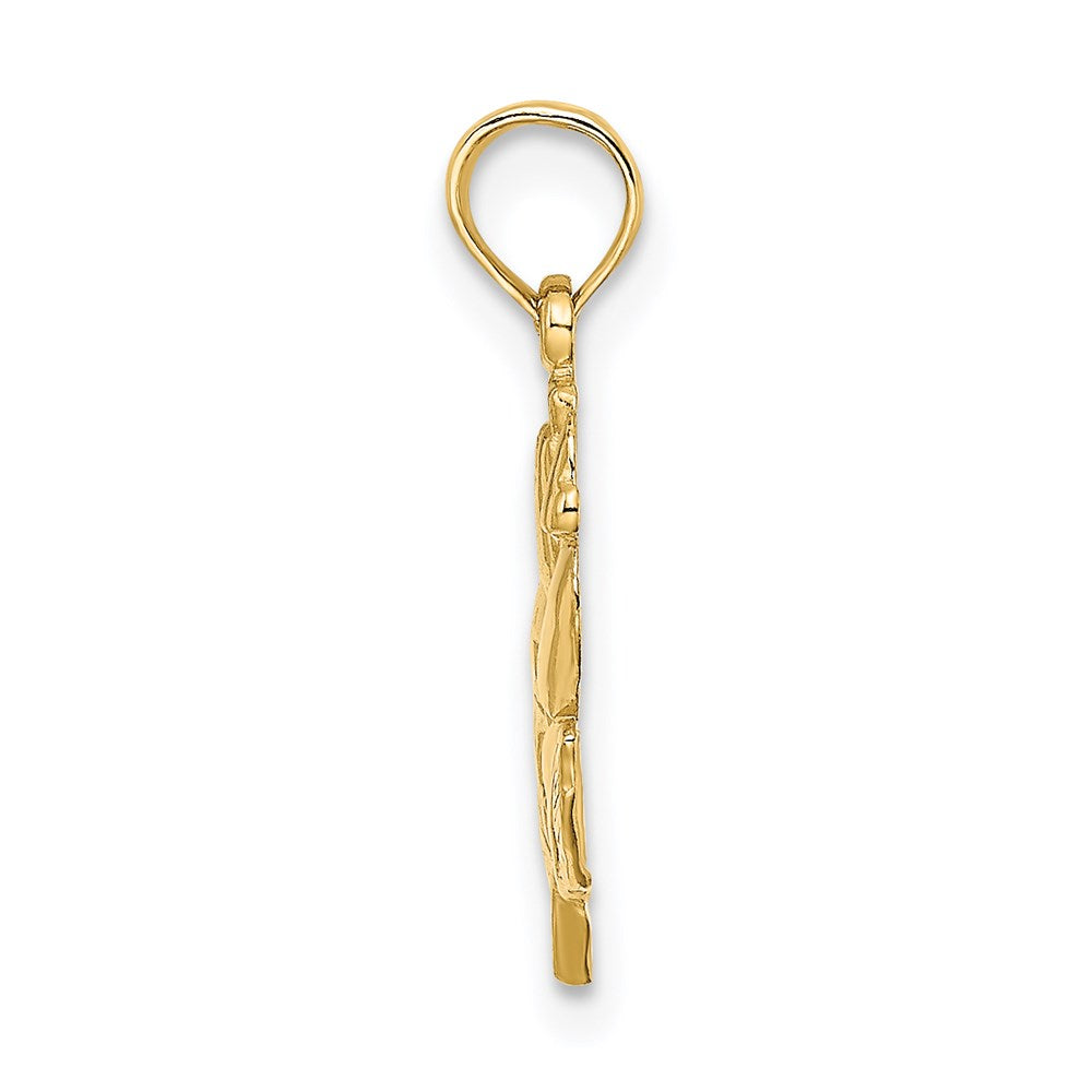 14K Polished Rose Charm
