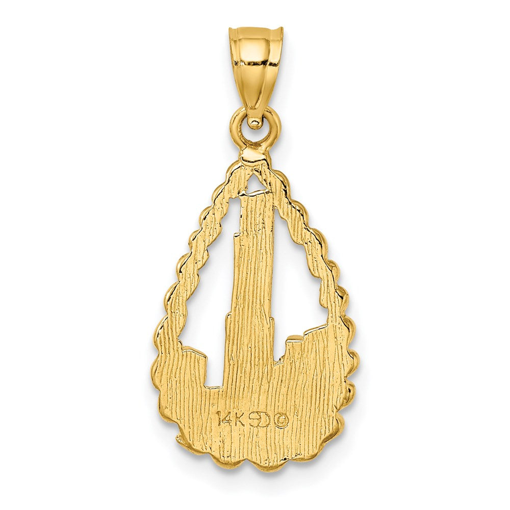 14K Chicago Skyline/Willis Tower Teardrop Charm