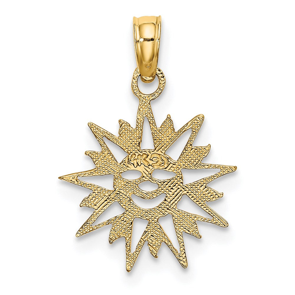 14K Smiling Sun Charm