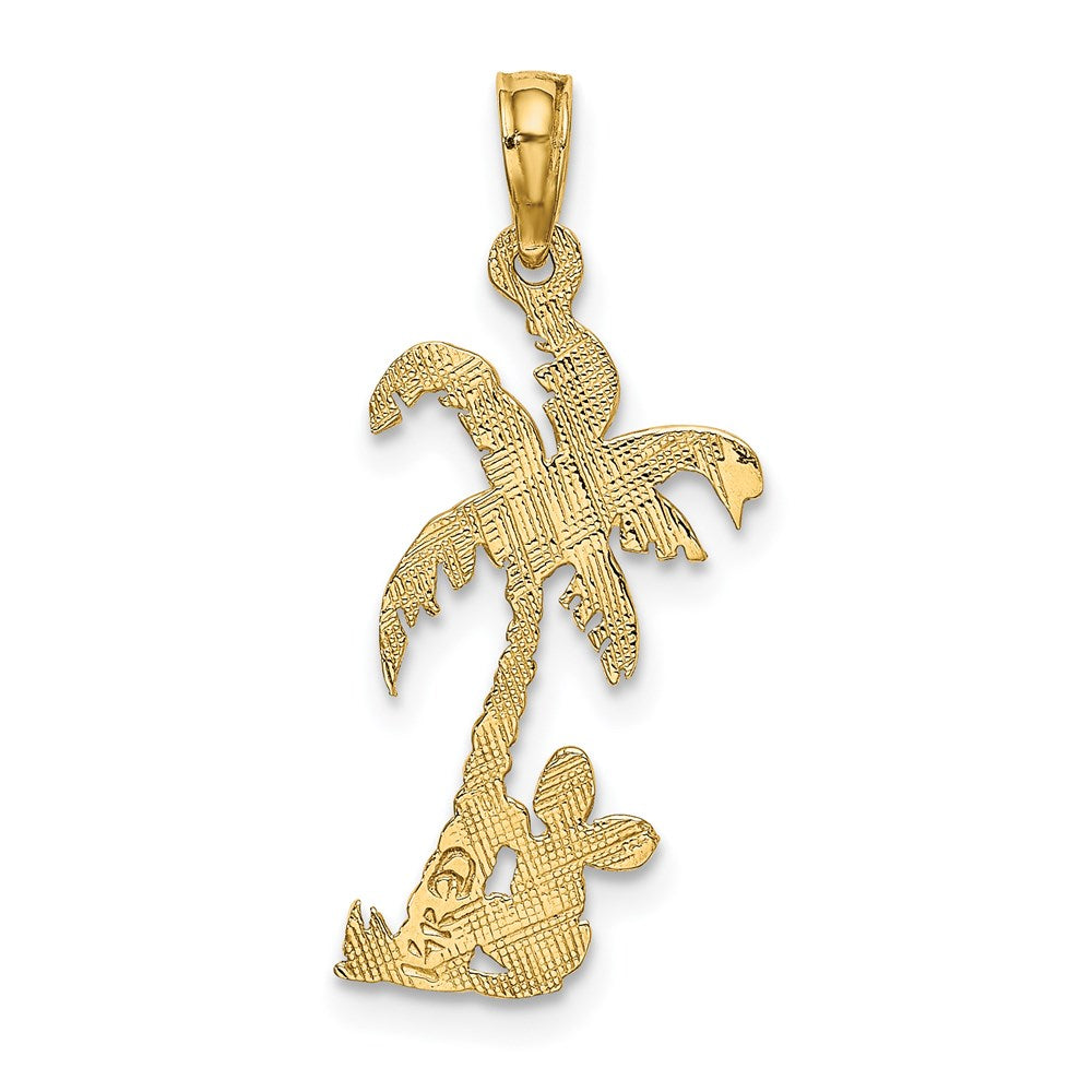 14K Palm Tree w/ Cactus Charm