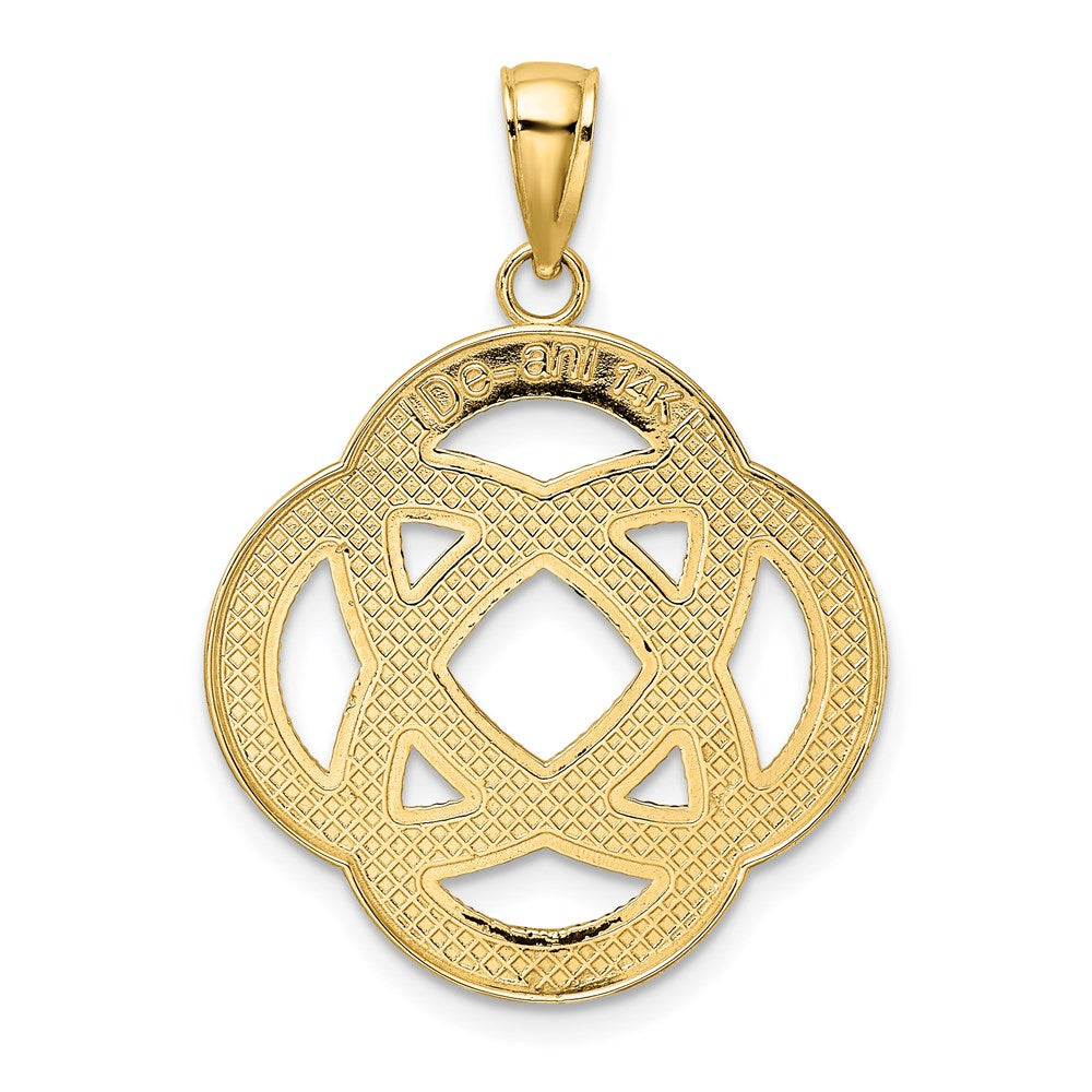 14K Large Celtic Eternity Knot Circle Charm