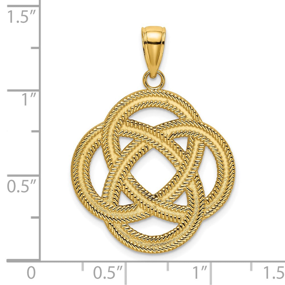 14K Large Celtic Eternity Knot Circle Charm