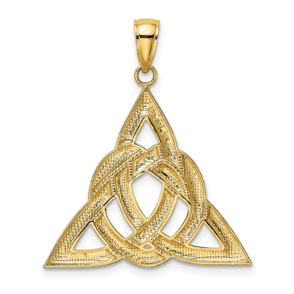 14K Polished Large Celtic Trinity Knot Charm