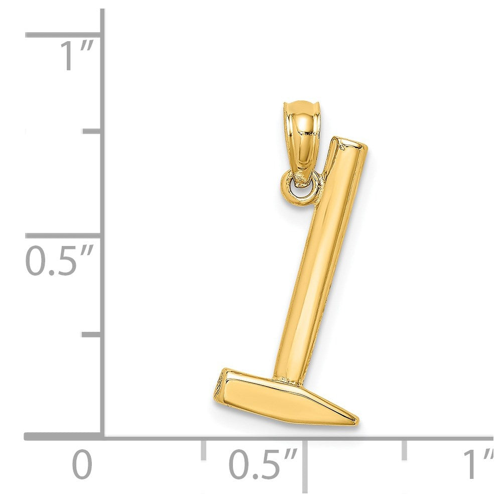 14K 3-D Hammer Charm