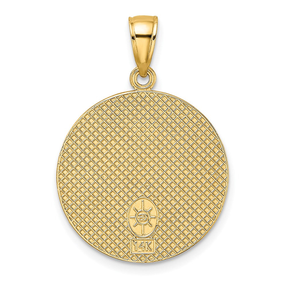 14K CHICAGO Skyline On Round Disc Charm