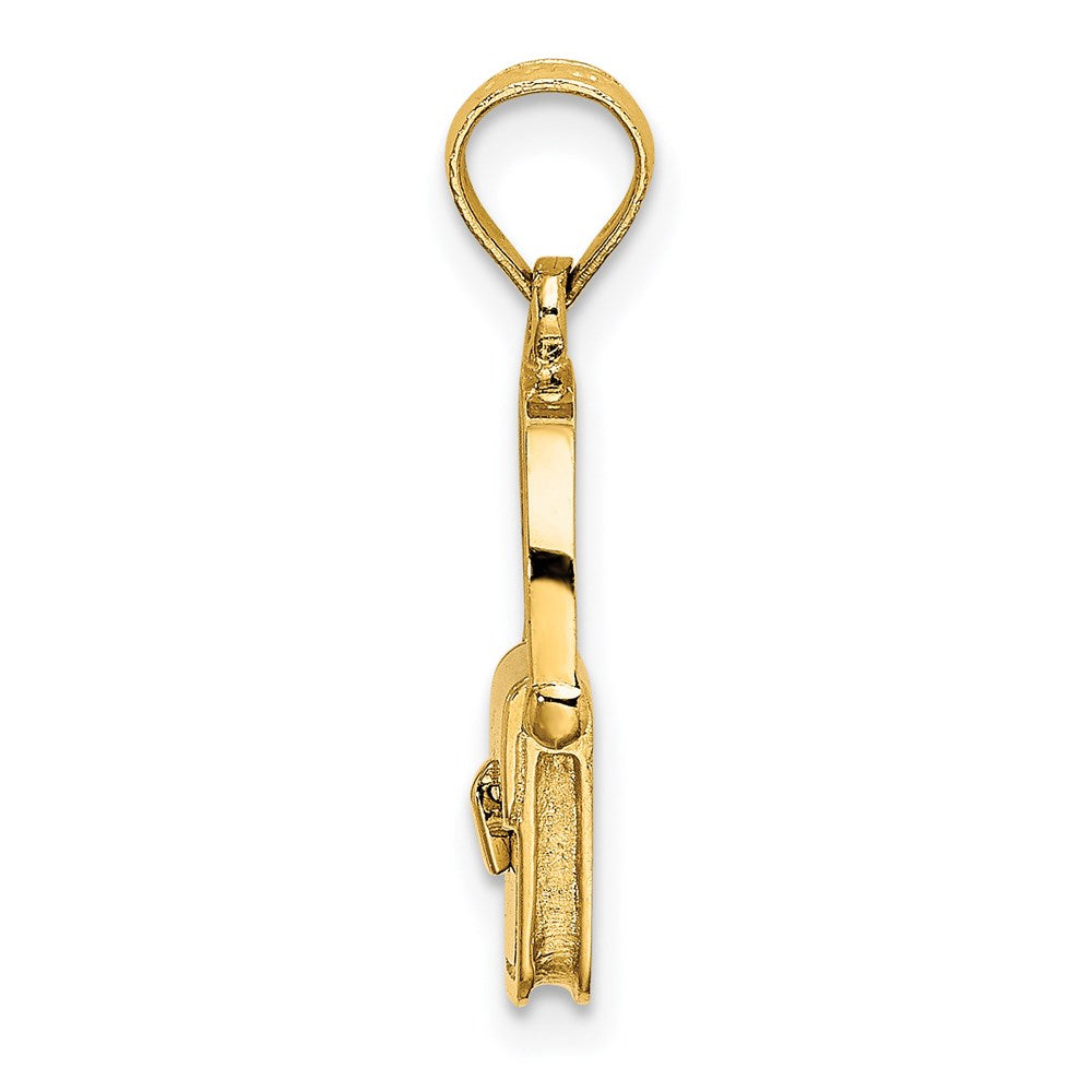 14K 3-D Moveable Polished Purse Charm