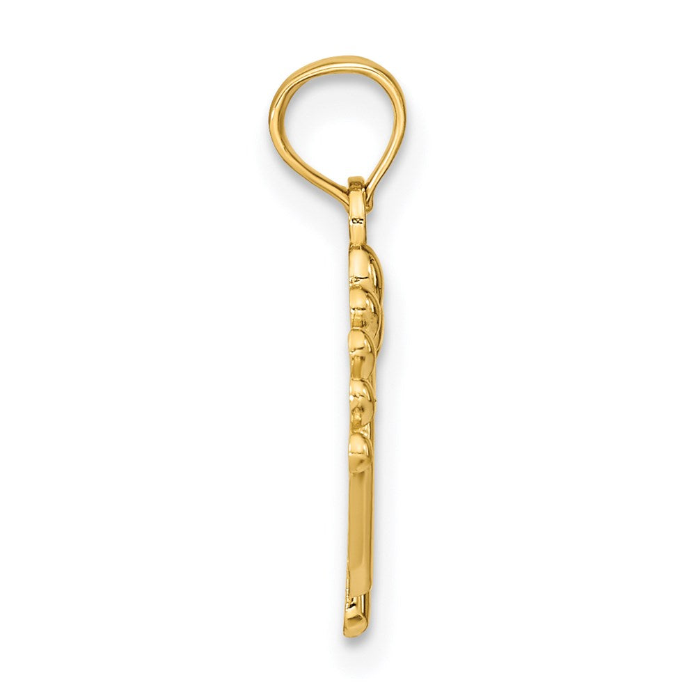 14K Double Feet Hang Ten Style Charm
