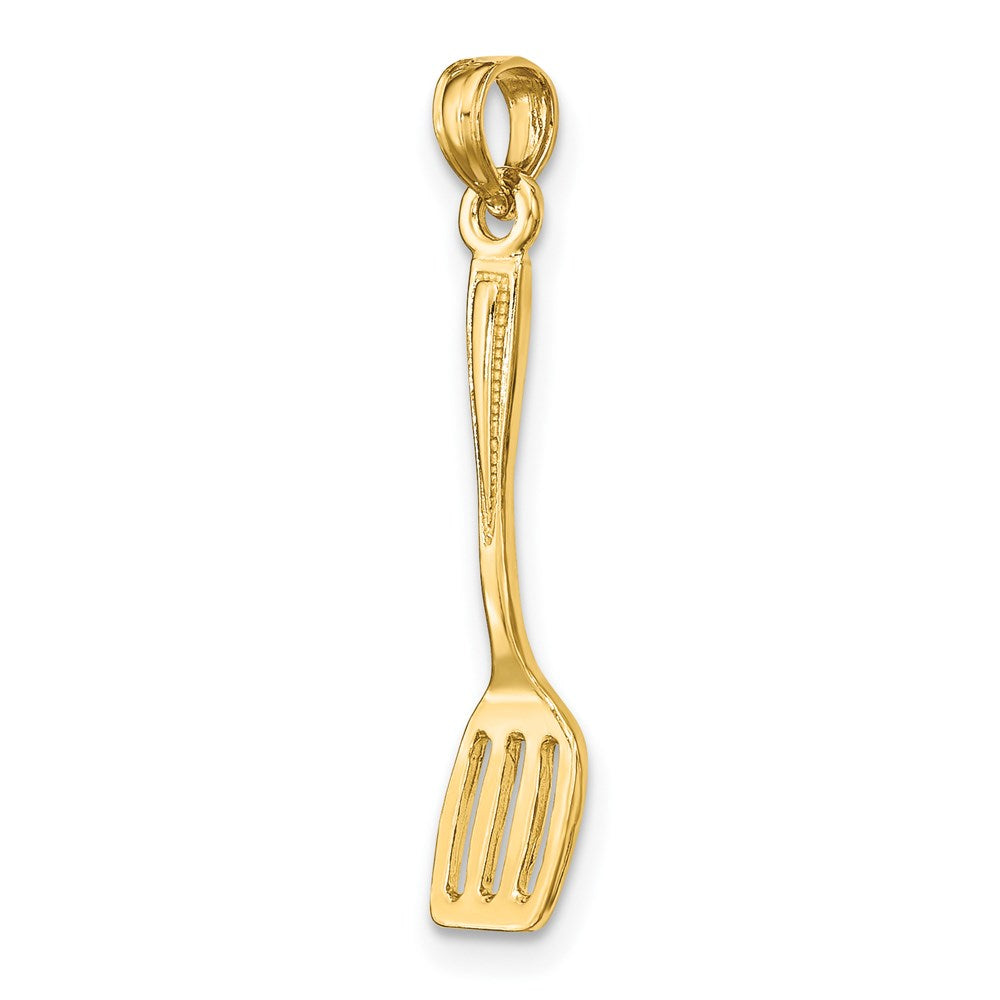 14K 3-D Polished Spatula Charm