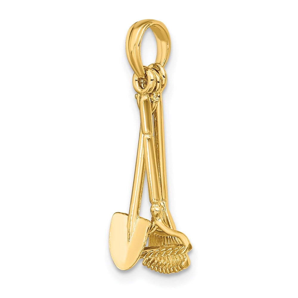 14K 3-D Moveable Garden Tool Collection Charm