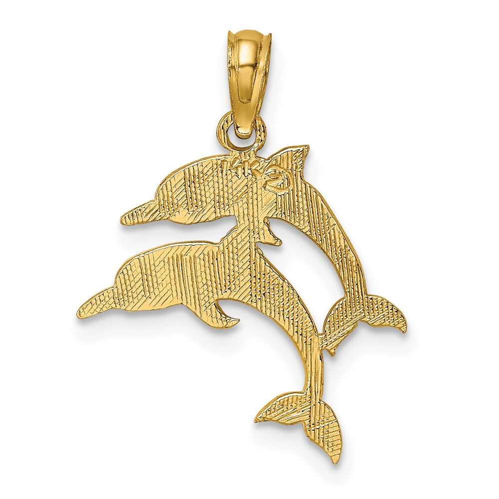 14K Double Dolphins Charm
