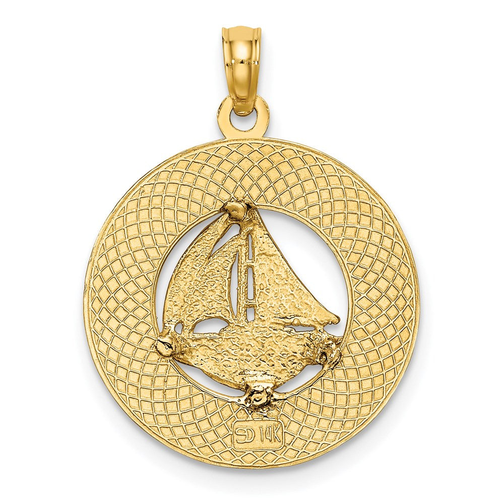 14K NEWPORT RHODE ISLAND w/ Sailboat Charm