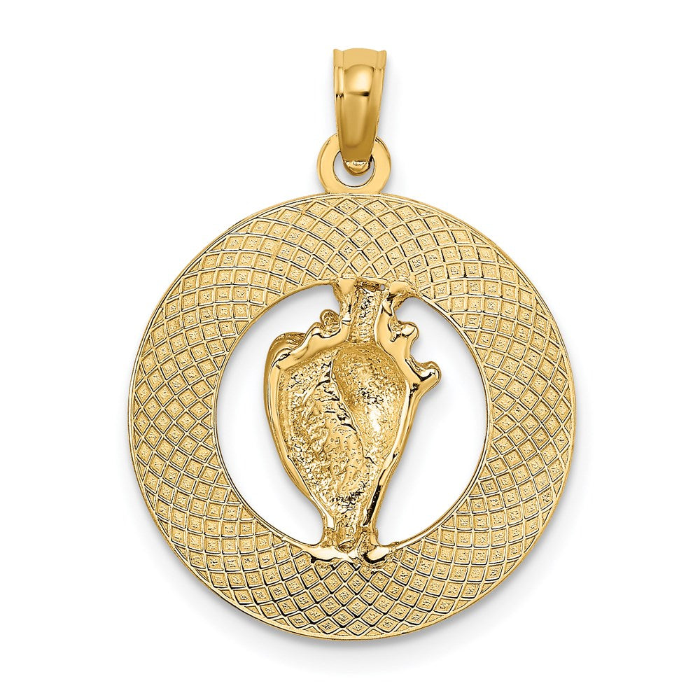 14K BAHAMAS W/Conch Shell Circle Charm