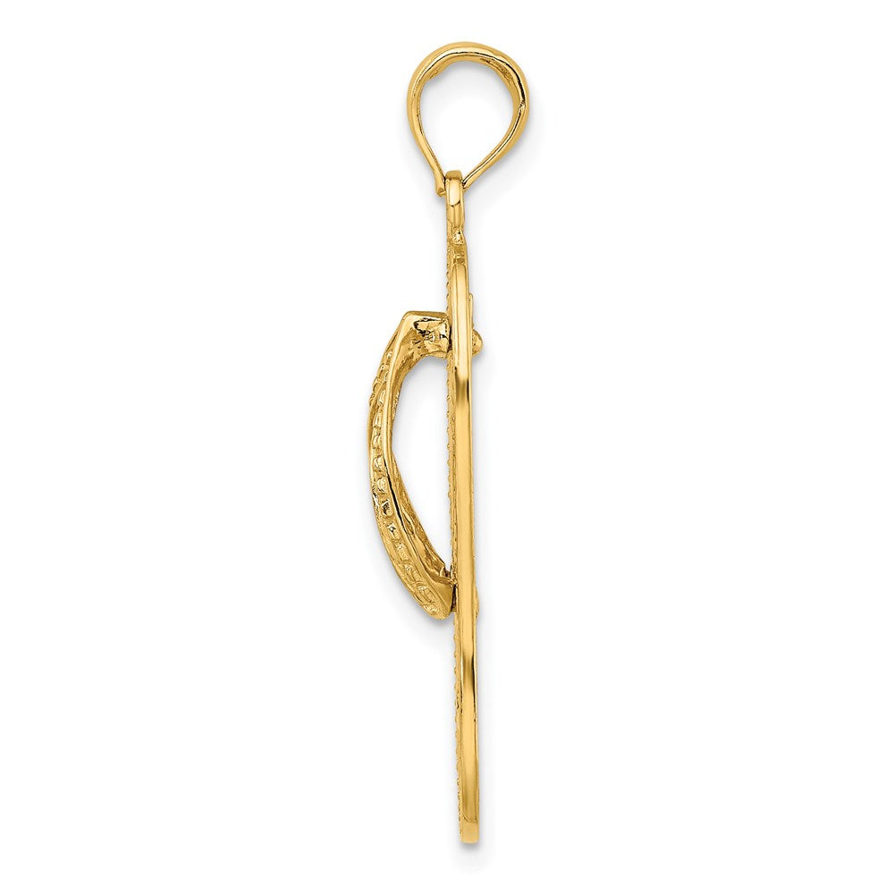 14K Multi Starfish Flip-Flop Charm
