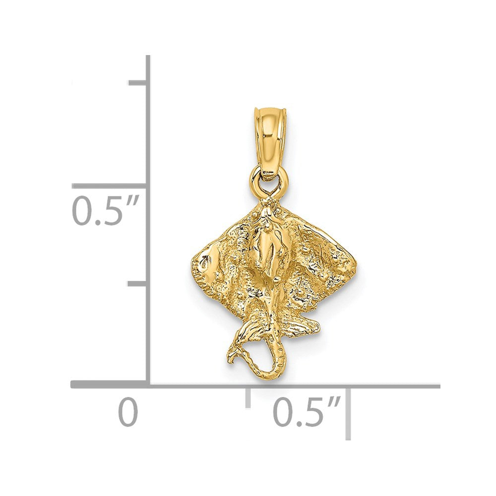 14K Stingray Charm