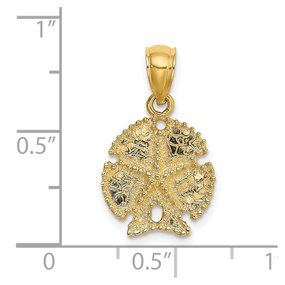 14K Starfish on Sand Dollar Charm