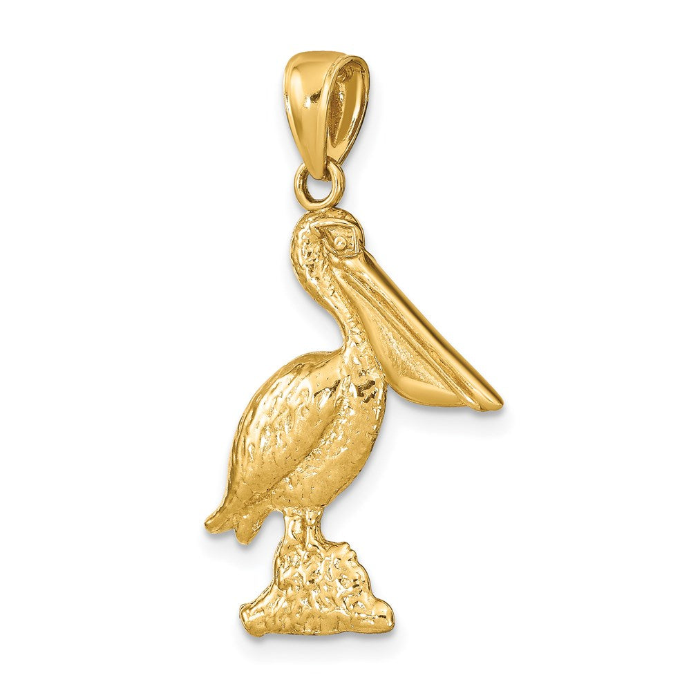 14K 3-D Pelican Standing Charm