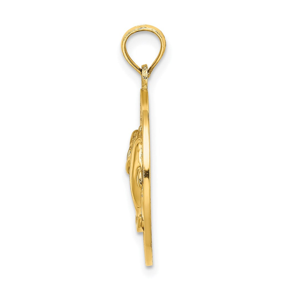 14K BEAUFORT SC w/Dolphins Circle Charm