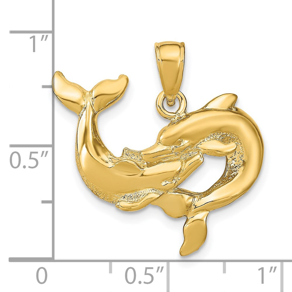 14k Dolphins Pendant
