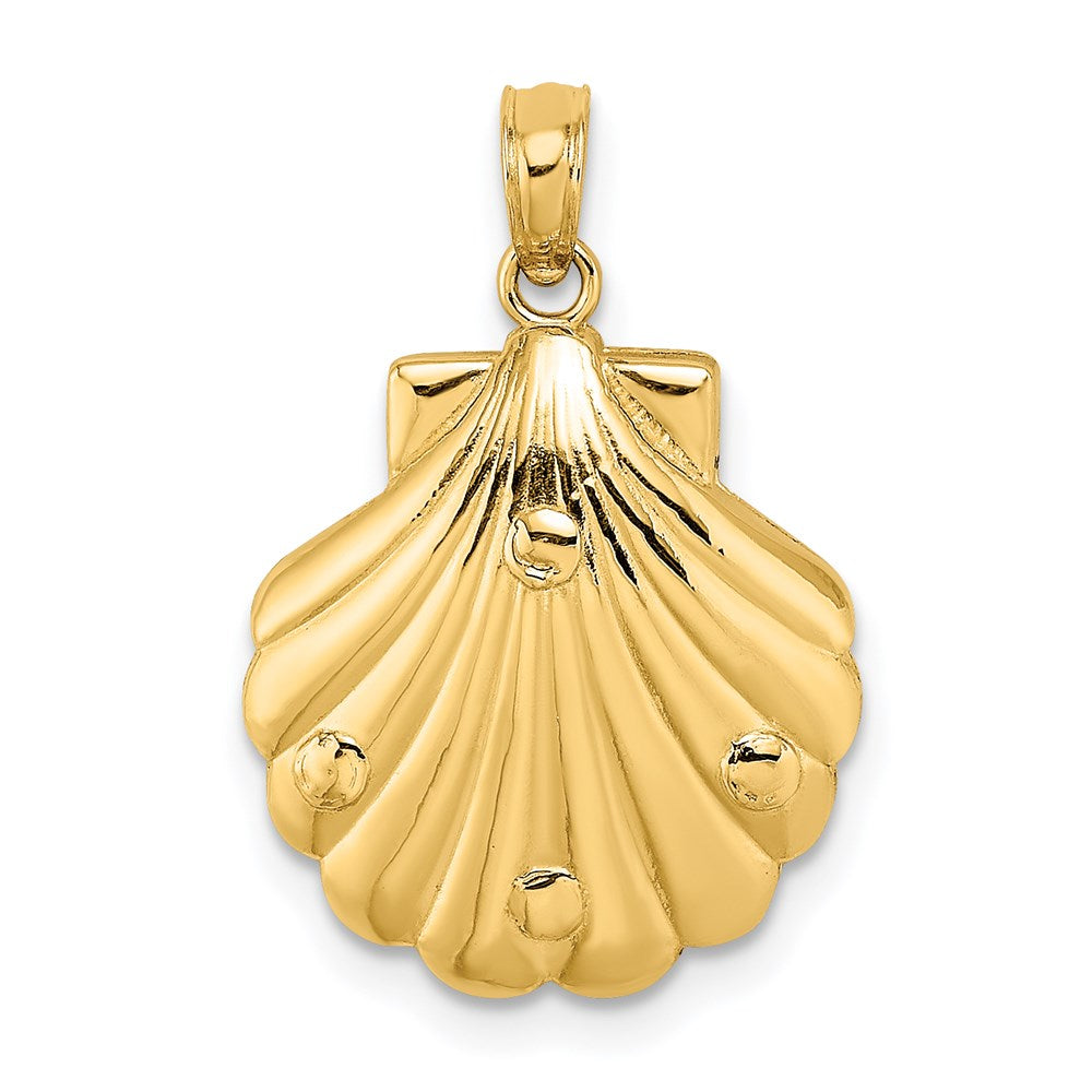 14K Reversible Dolphins and Waves in Shell Charm