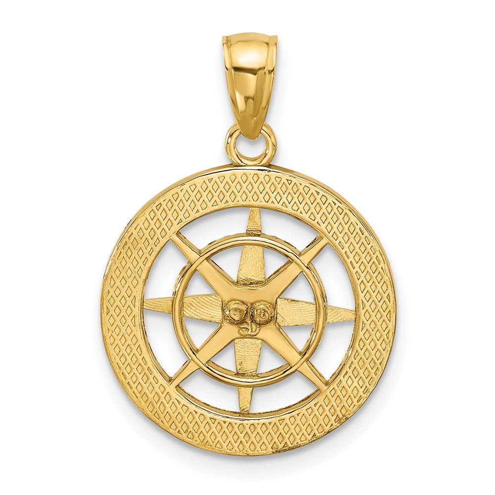 14K Nautical Compass Charm