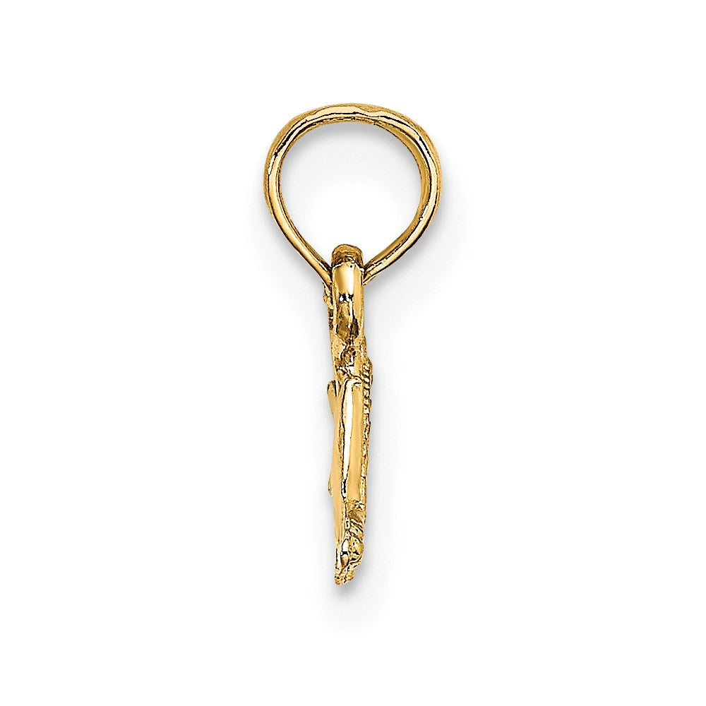 14K Mini Flying Fish Charm