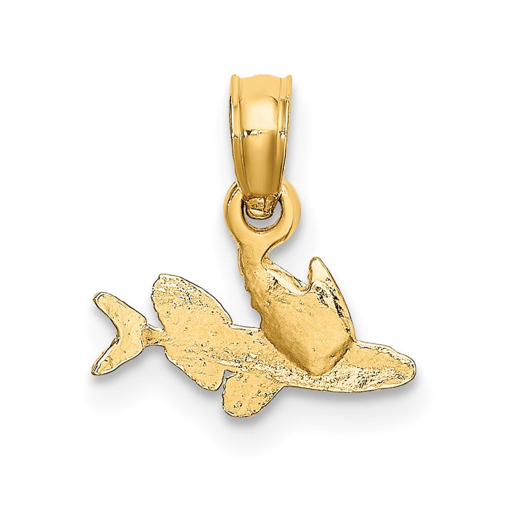 14K Mini Flying Fish Charm