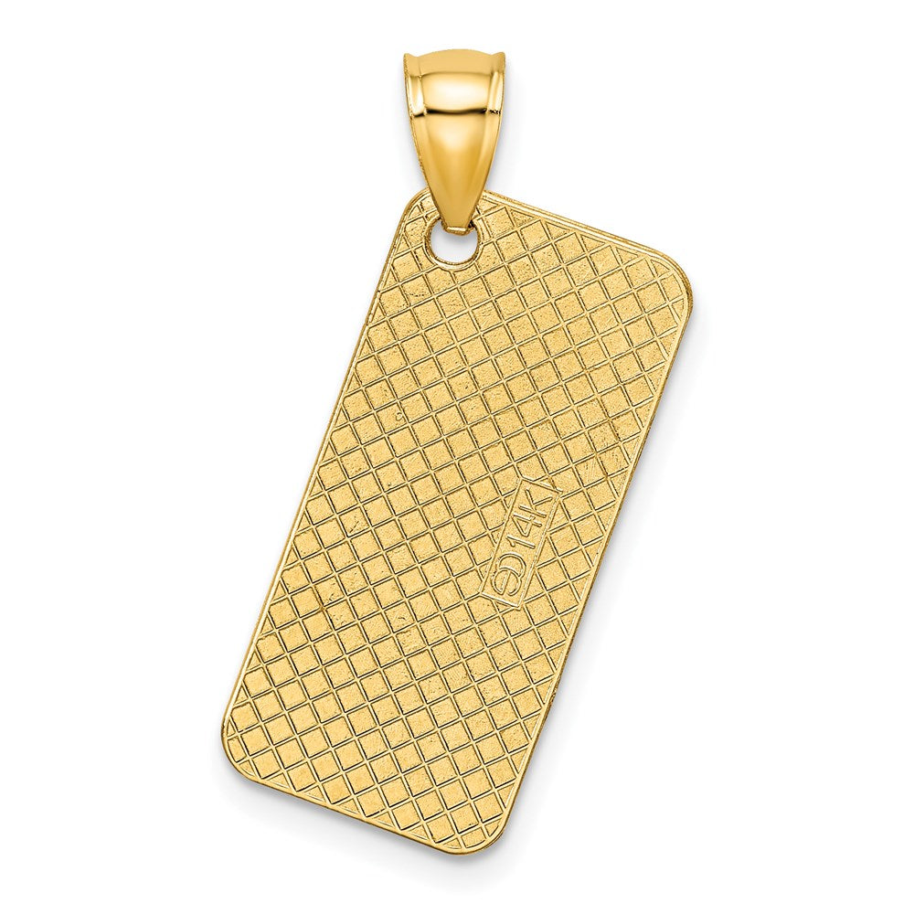 14K Textured OCEAN CITY, NJ License Plate Charm