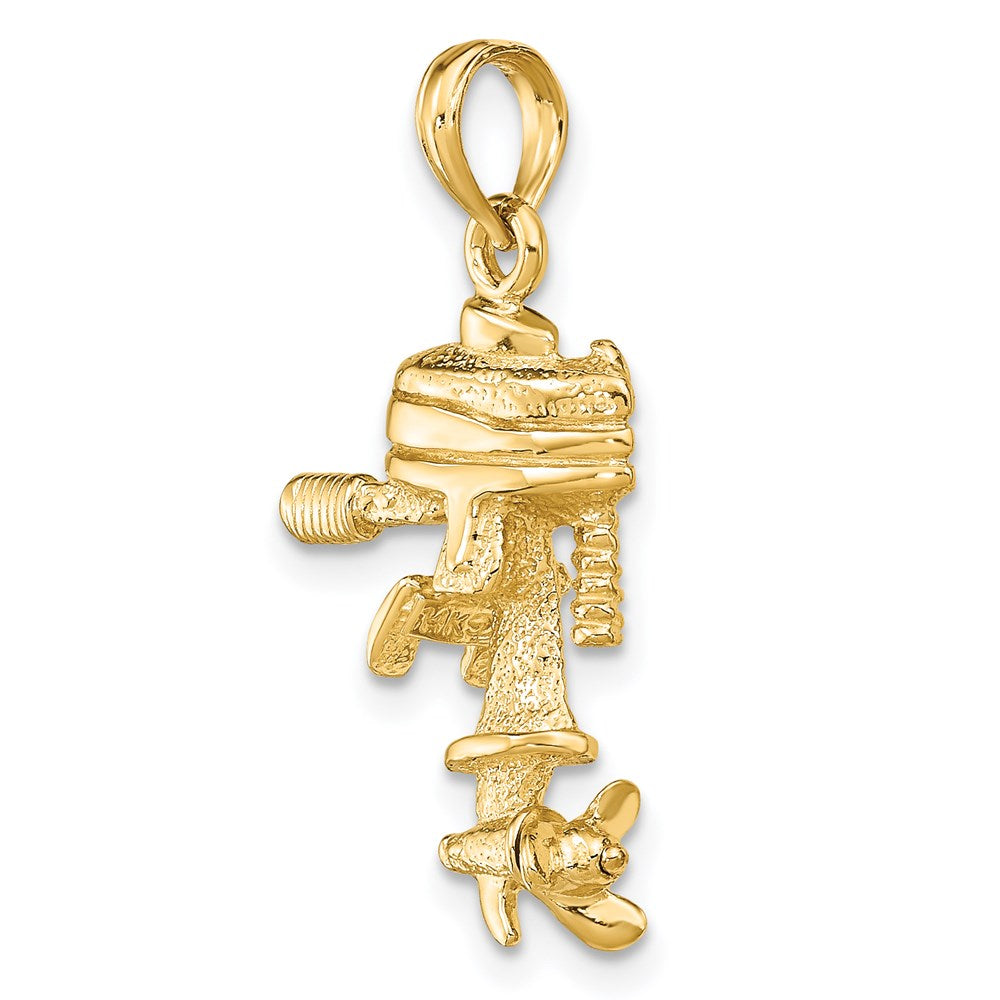 14K 3-D Moveable Boat Engine Charm