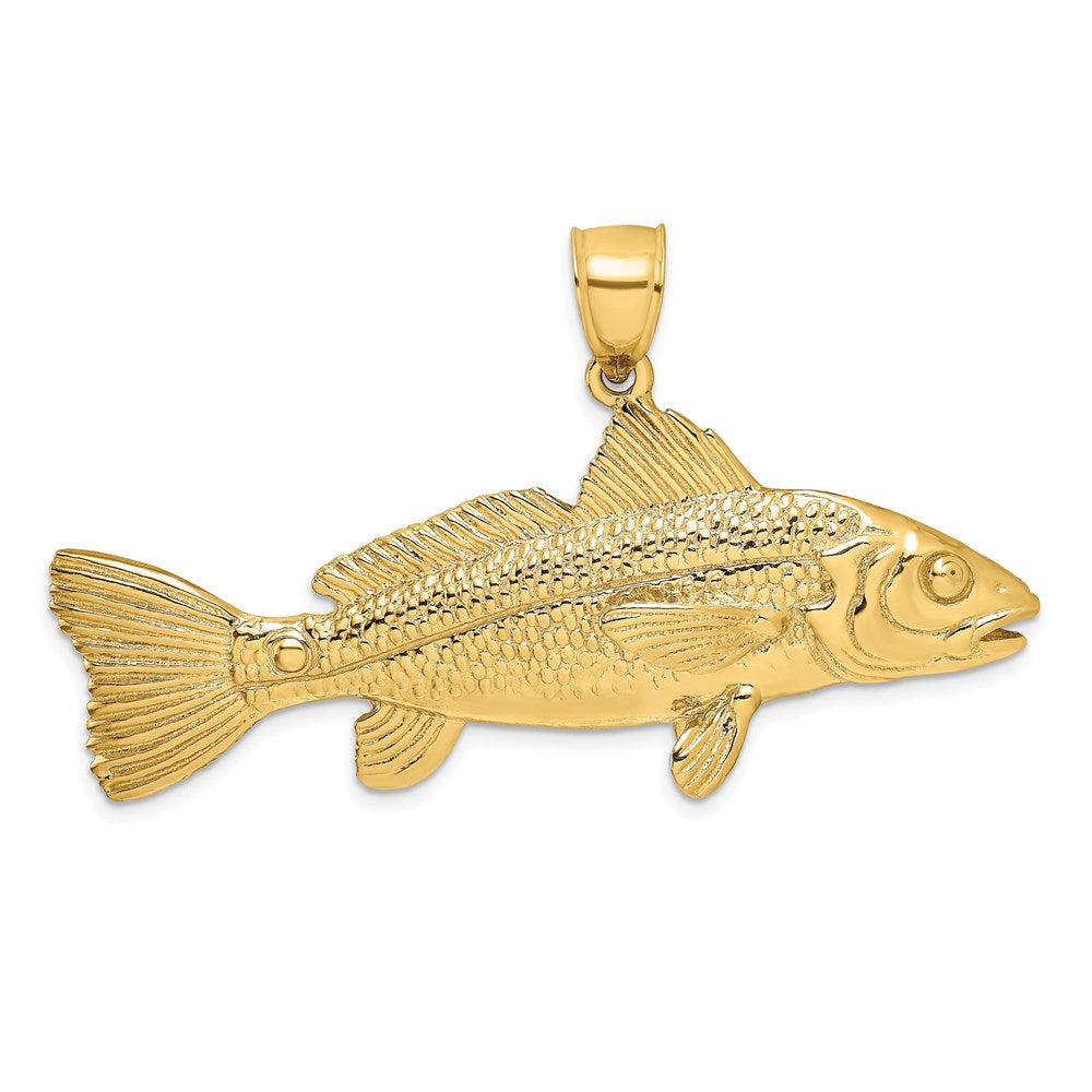 14K 3-D Red Fish Charm