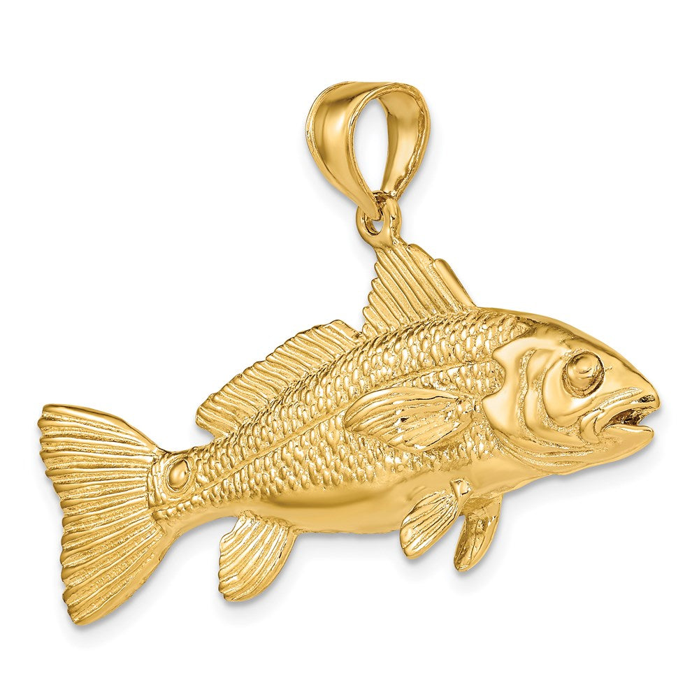 14K 3-D Red Fish Charm