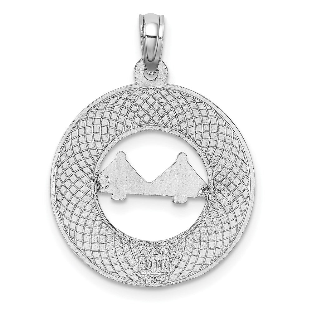 14K White Gold CHARLESTON Bridge Charm