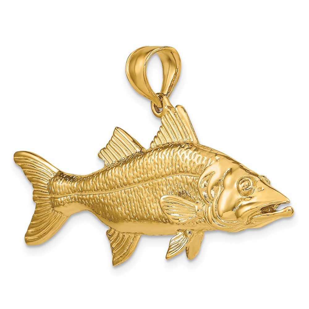 14K 3-D Snook Fish Charm