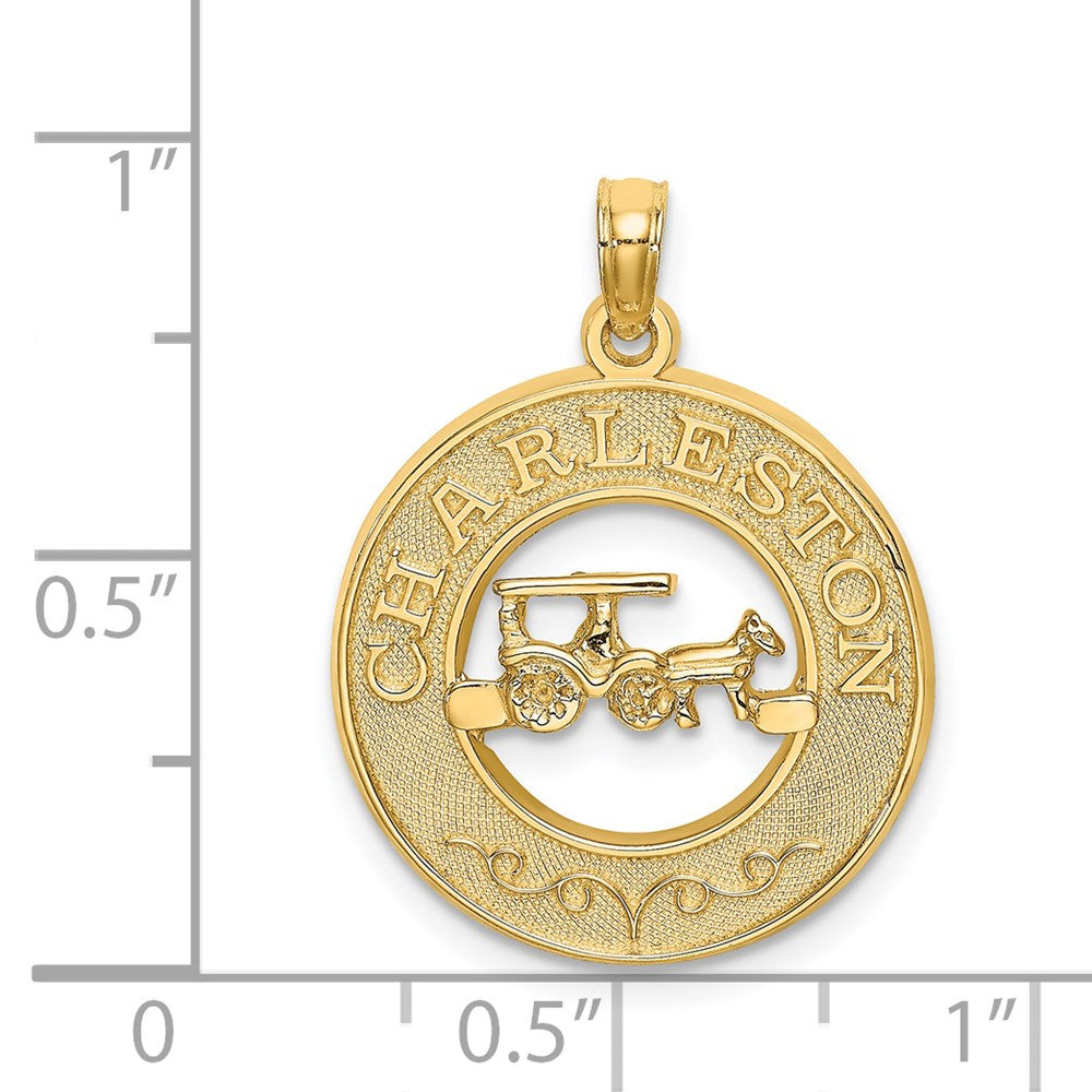 14K CHARLESTON w/Horse and Cart Charm