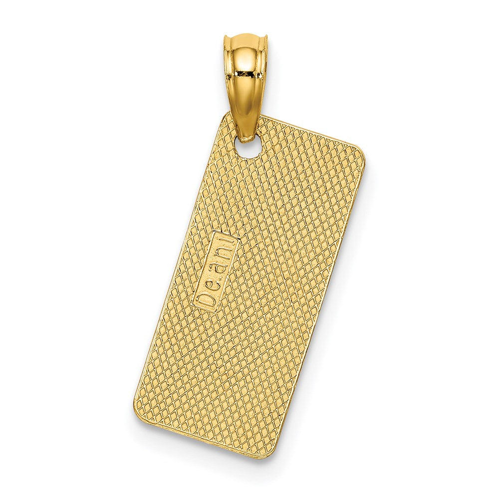 14K Texture Small OCEAN CITY, NEW JERSEY License Plate Charm
