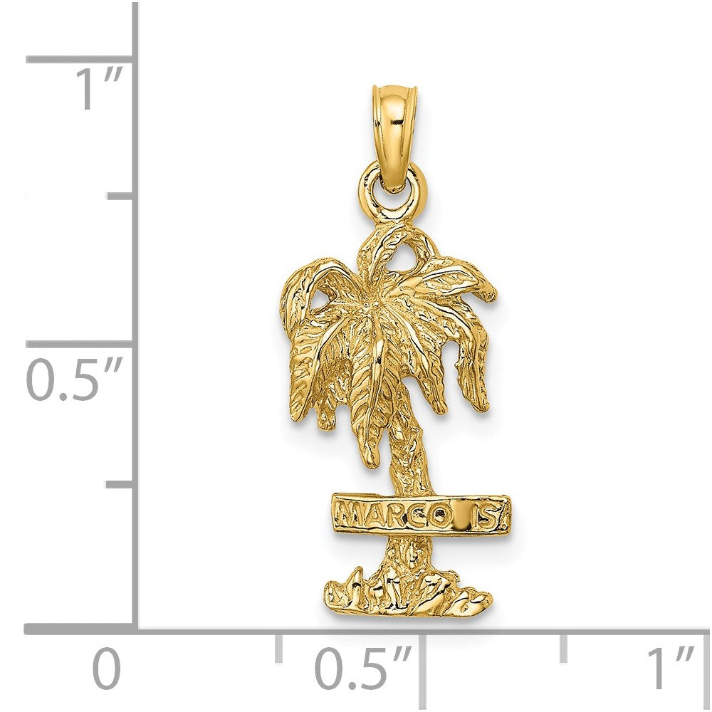 14K MARCO IS. Palm Tree Charm