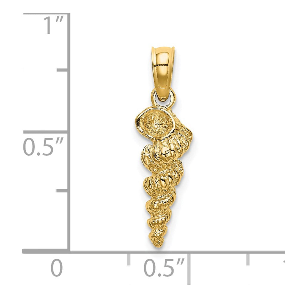 14K 3-D Mini Common Wentletrap Shell Charm